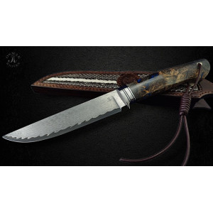 ПАВЛІН авторьский ніж ручної роботи майстра RUSLAN KNIVES, сталь VG10, 60 HRC. Photo 3
